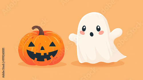 Halloween characters horror vector set design. Halloween character like grim reaper, ghost, pumpkin and Frankenstein.