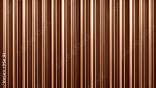 Abstract Copper Striped Pattern with Smooth Metal Texture