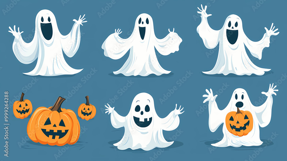 Halloween characters horror vector set design. Halloween character like grim reaper, ghost, pumpkin and Frankenstein. Halloween characters horror vector set design. Halloween character like grim reaper, ghost, pumpkin and Frankenstein.