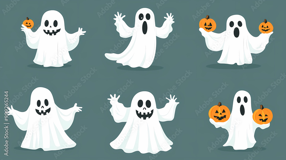 Halloween characters horror vector set design. Halloween character like grim reaper, ghost, pumpkin and Frankenstein. Halloween characters horror vector set design. Halloween character like grim reaper, ghost, pumpkin and Frankenstein.