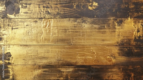A rustic gold wood background with a metallic finish and weathered grain