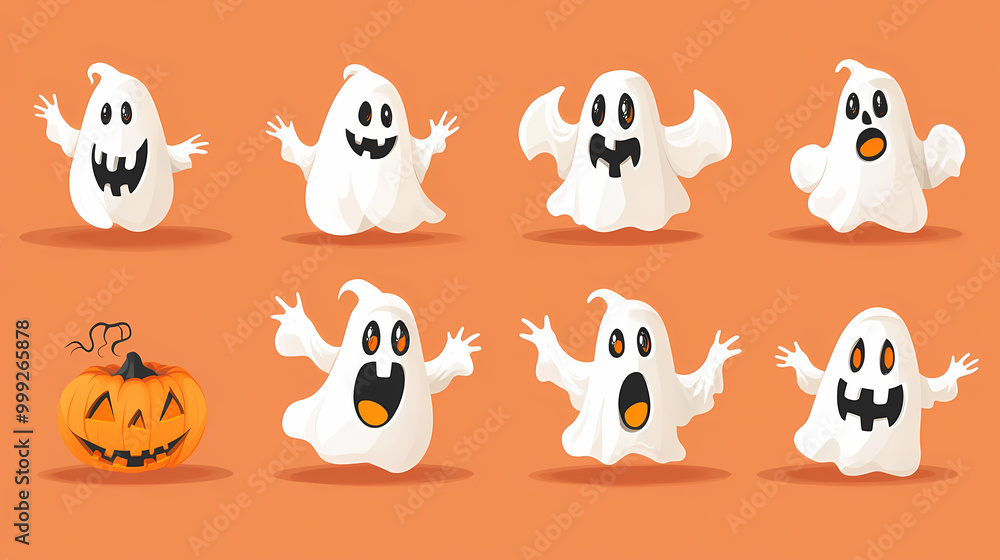 Halloween characters horror vector set design. Halloween character like grim reaper, ghost, pumpkin and Frankenstein. Halloween characters horror vector set design. Halloween character like grim reaper, ghost, pumpkin and Frankenstein.