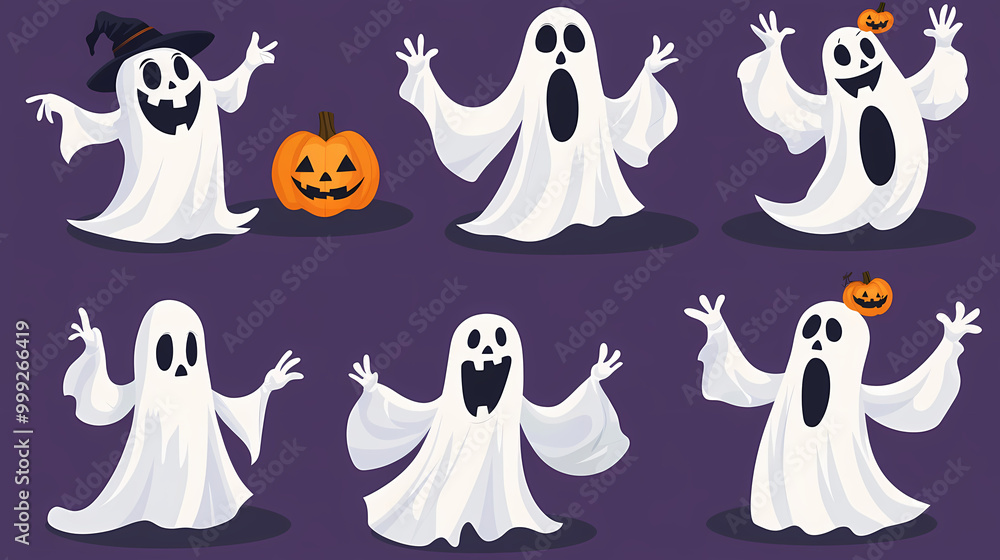 Halloween characters horror vector set design. Halloween character like grim reaper, ghost, pumpkin and Frankenstein. Halloween characters horror vector set design. Halloween character like grim reaper, ghost, pumpkin and Frankenstein.