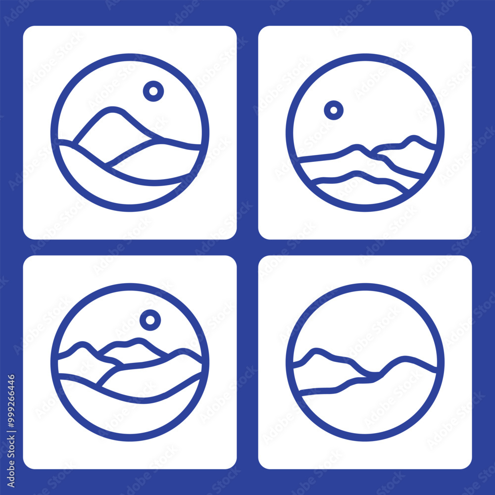 Fototapeta premium Mountain Icon