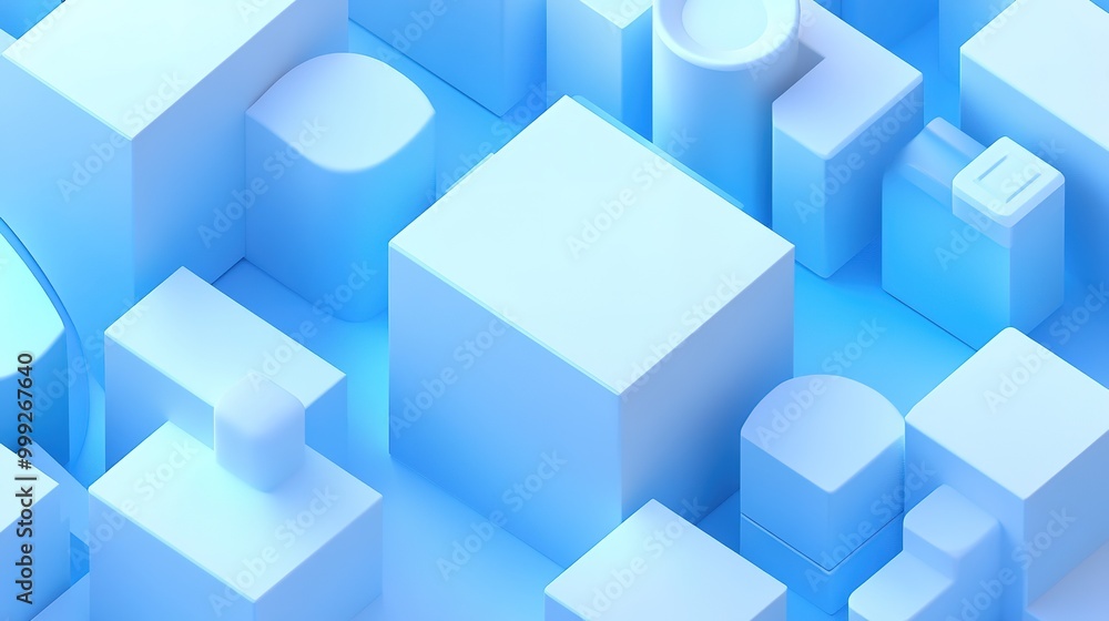 3d isometric clean blue or white cube background. Perfect circle. 2 in 1. 3d isometric clean blue or white cube background. Perfect circle. 2 in 1.