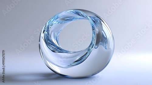 Wallpaper Mural 3D Liquid Ball Infinite Circle  Torontodigital.ca