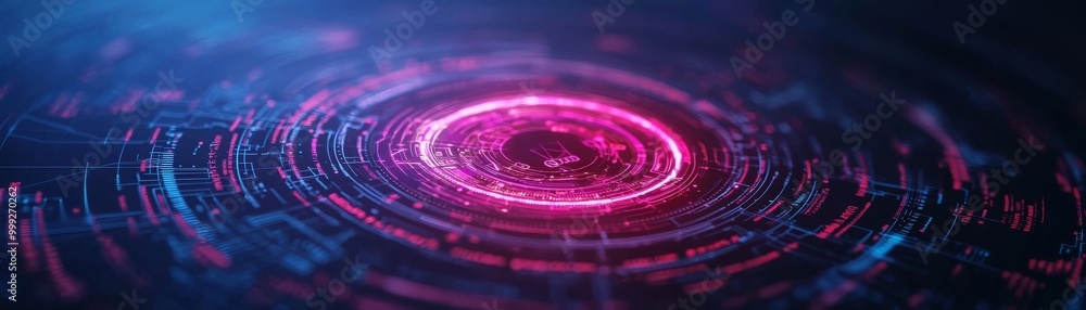 A vibrant, abstract swirl of purple and blue lights, depicting a futuristic, digital design with a central glowing circle. A vibrant, abstract swirl of purple and blue lights, depicting a futuristic, digital design with a central glowing circle.