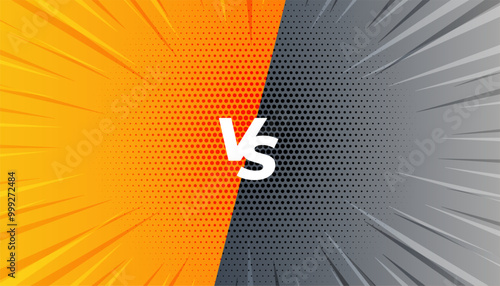 duel fight versus vs radial poster in halftone style
