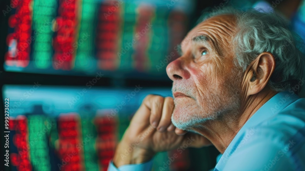 Fototapeta premium Examining the Impact of Market Sentiment on Investment Decisions with Depth of Field An Analytical Approach to Understanding the Complexities of Financial Markets and Optimizing Investment Strategies