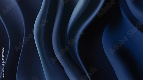 Animation abstract background featuring smooth, flowing curves similar to soft fabric or liquid waves. photo