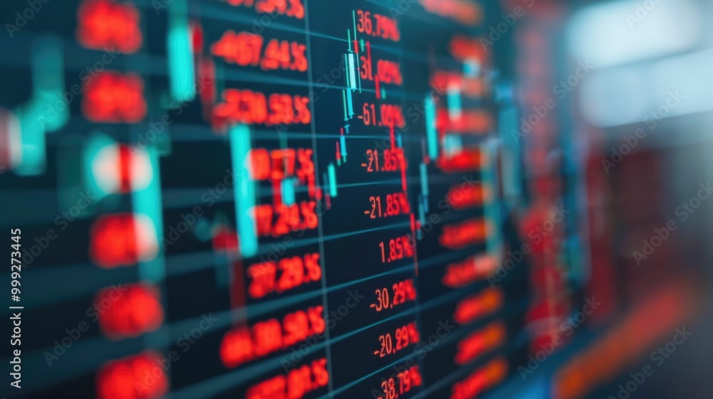 This image showcases a comprehensive financial data display that examines the impact of economic growth on investment returns This image showcases a comprehensive financial data display that examines the impact of economic growth on investment returns