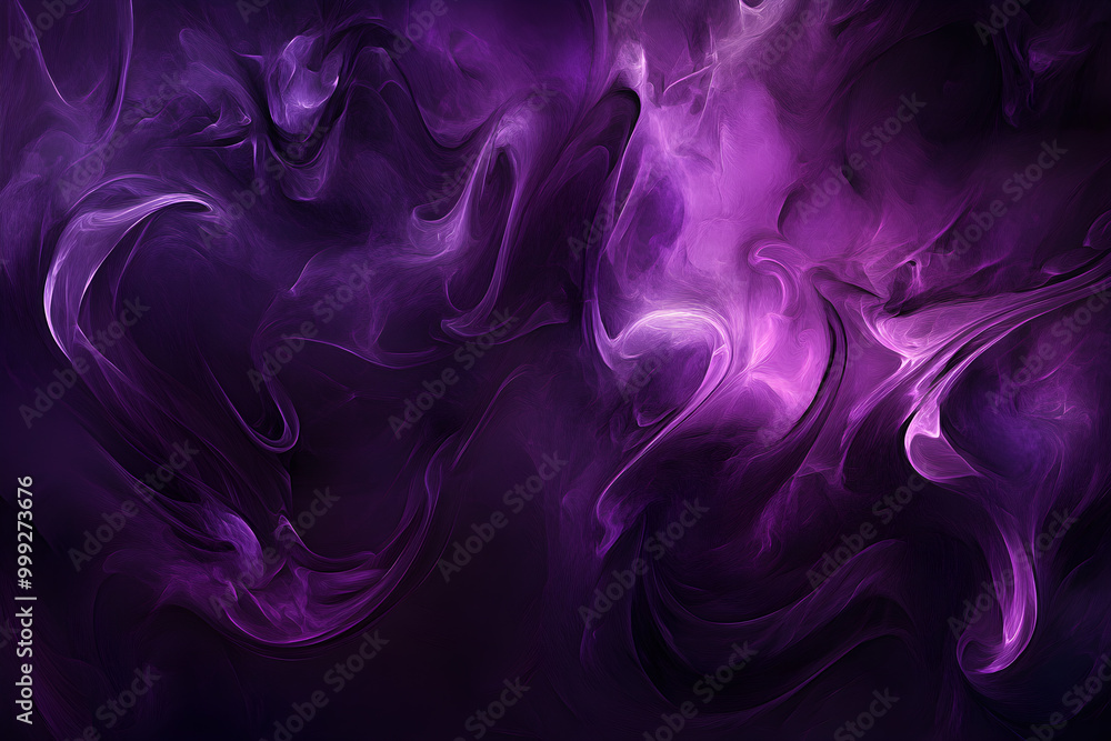 Obraz premium dynamic abstract composition of swirling purple hues blending seamlessly with dark and light tones. This digital artwork creates a sense of movement and energy, evoking a mysterious and ethereal atmos