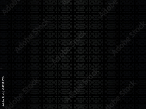 Black metal texture steel background. Perforated metal sheet. 