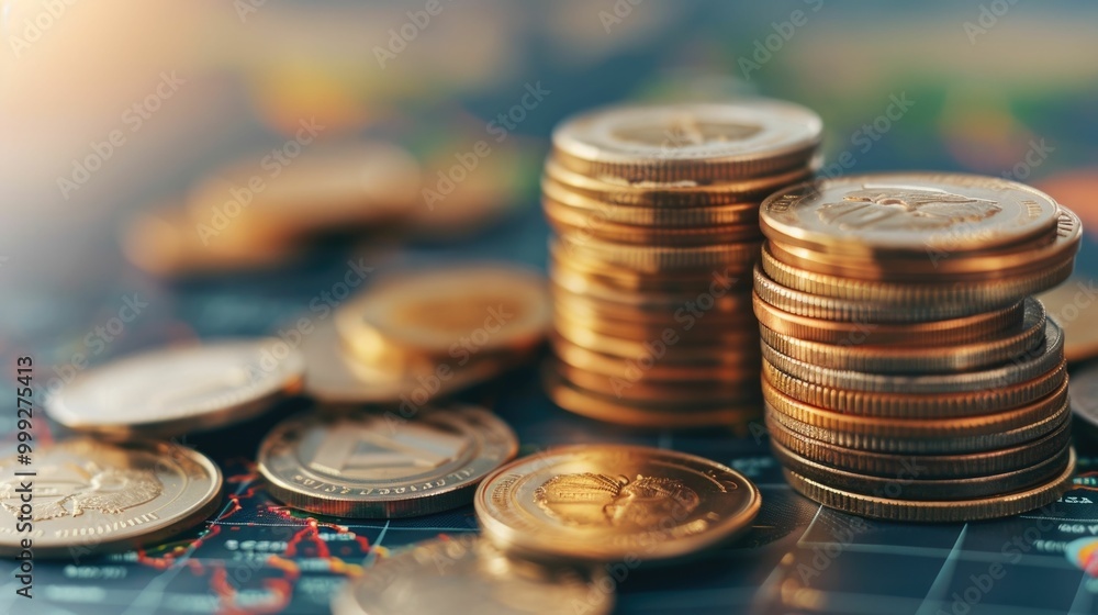 The Impact of Trade Policies on Investment Opportunities Showcased Through a Deep Depth of Field Image of Financial Assets and Currency The Impact of Trade Policies on Investment Opportunities Showcased Through a Deep Depth of Field Image of Financial Assets and Currency