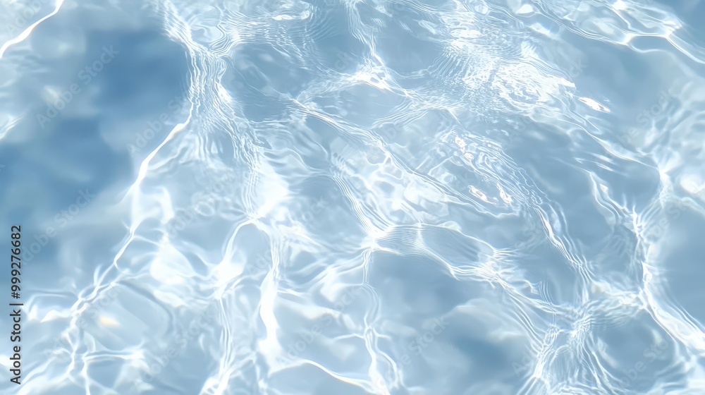 Obraz premium Tranquil Water Ripples in Light Blue Background