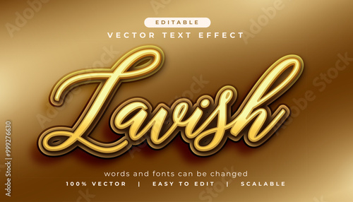 fancy lettering golden lavish text effect mockup