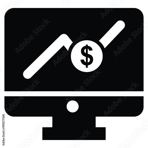 Arrow, dollar, monetization icon