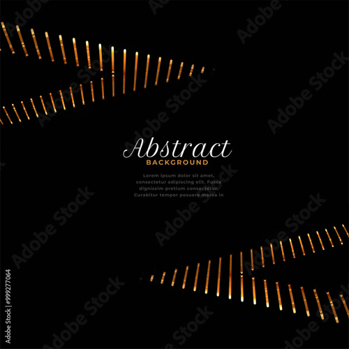 eye catching abstract dark background with golden decoration
