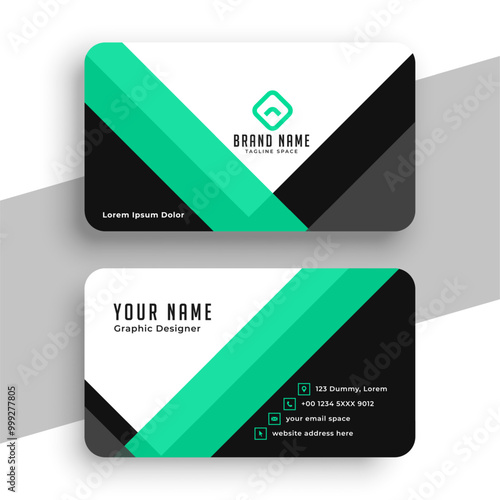 geometric style company visiting card layout for business branding