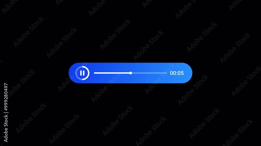Audio music timeline bar moving with track on transparent background, Ten seconds music video player multimedia concept, Video progress timeline bar Audio music timeline bar moving with track on transparent background, Ten seconds music video player multimedia concept, Video progress timeline bar
