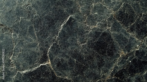 Polished Black Granite Surface Texture Close-Up