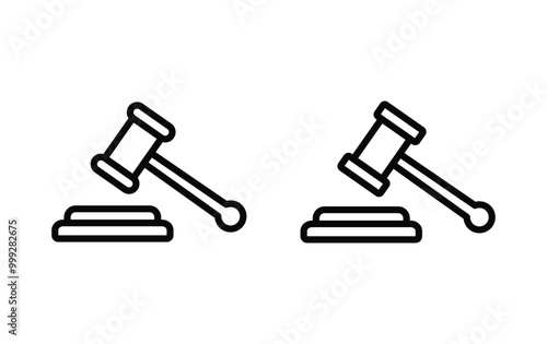 judge gavel icon, gavel icon vector