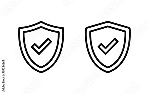 Free Download Shield icon vector. Shield with check mark icon vector - GFXLoad