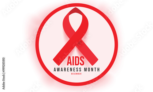 Aids awareness month. background, banner, card, poster, template. Vector illustration.