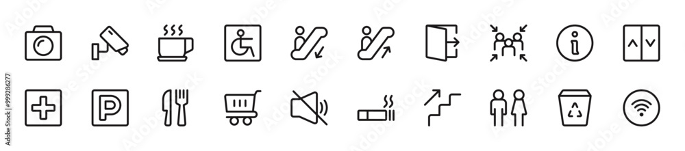 Set of Wayfinding icons. 20 sets of Wayfinding icons. Wayfinding icons. Simple line style Wayfinding icons
Set of Wayfinding icons. 20 sets of Wayfinding icons. Wayfinding icons. Simple line style Wayfinding icons