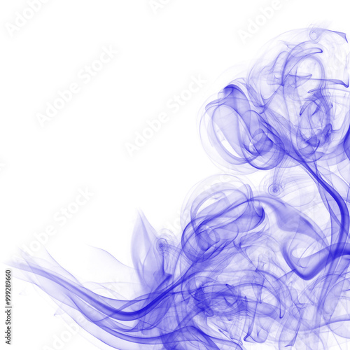 Abstract Blue Smoke Border