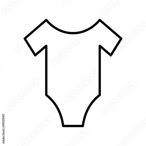 baby dress line icon