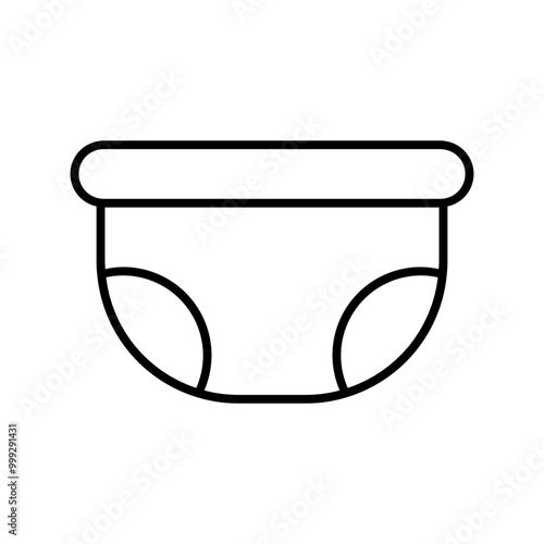 baby diaper line icon