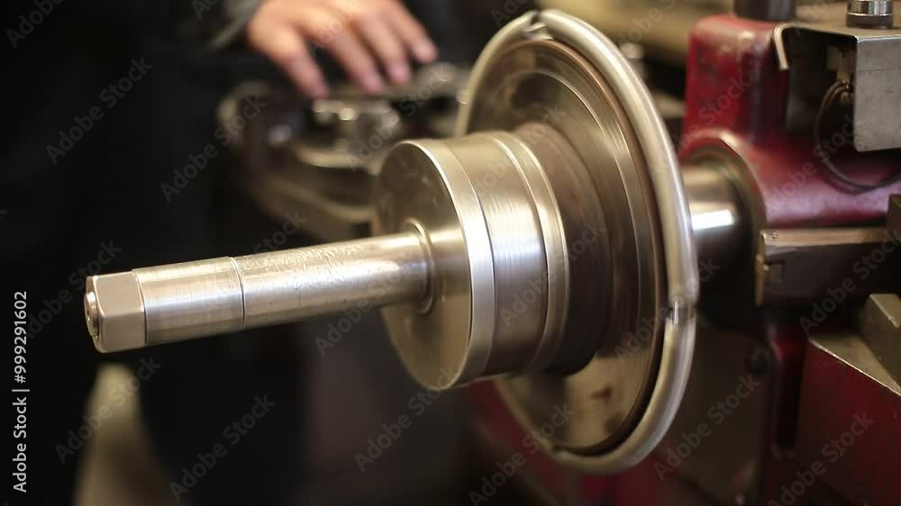 Specilized technician rectifies brake disc Specilized technician rectifies brake disc