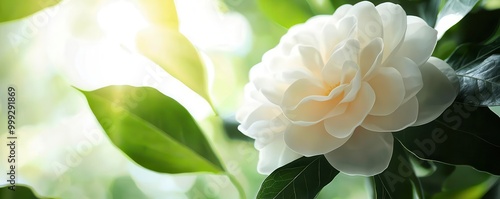 Dreamy garden, soft blooms in pastel colors, gentle sunlight filtering through leaves