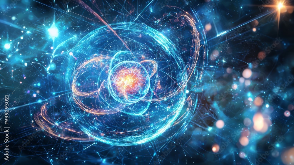 Energies of Tomorrow: Illuminated Quantum Fusion Reactor in Futuristic Setting Energies of Tomorrow: Illuminated Quantum Fusion Reactor in Futuristic Setting