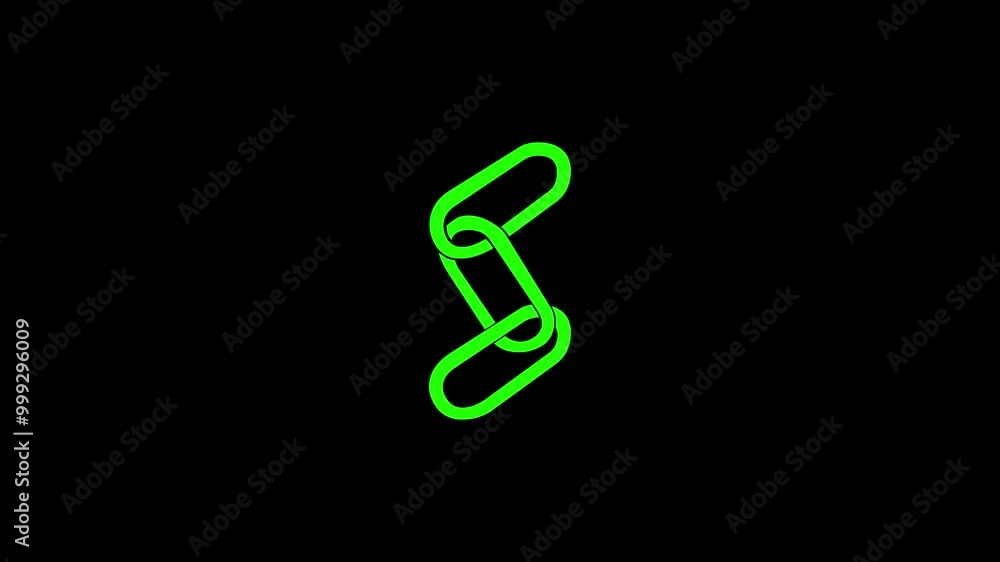 Chain link shape icon simpol animation and blackground Chain link shape icon simpol animation and blackground