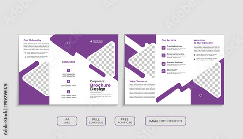 Professional business trifold brochure template design