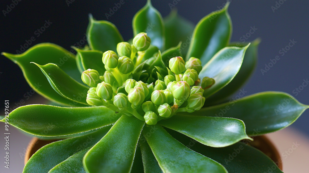 an elegant Echeveria laui succulent, featuring its lush green leaves and charming flower buds an elegant Echeveria laui succulent, featuring its lush green leaves and charming flower buds