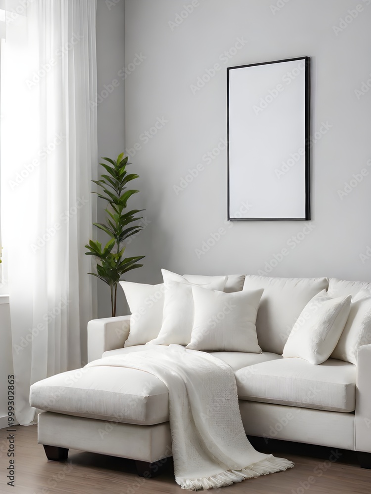 Mockup poster frame in modern living room interior background, mockup frame design, frame mockup Mockup poster frame in modern living room interior background, mockup frame design, frame mockup