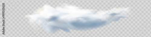 Fog or smoke isolated transparent special effect. White vector cloudiness, mist or smog background. Vector illustration