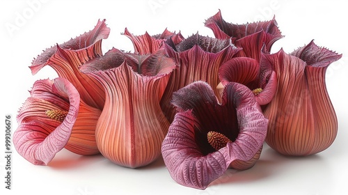 corpse flower or Amorphophallus titanum isolated white background  photo