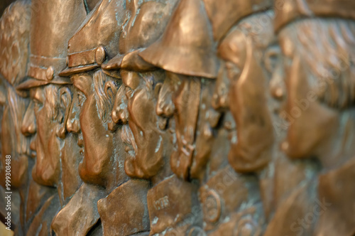 Bronze veteran's memorial in Madison, Wisconsin