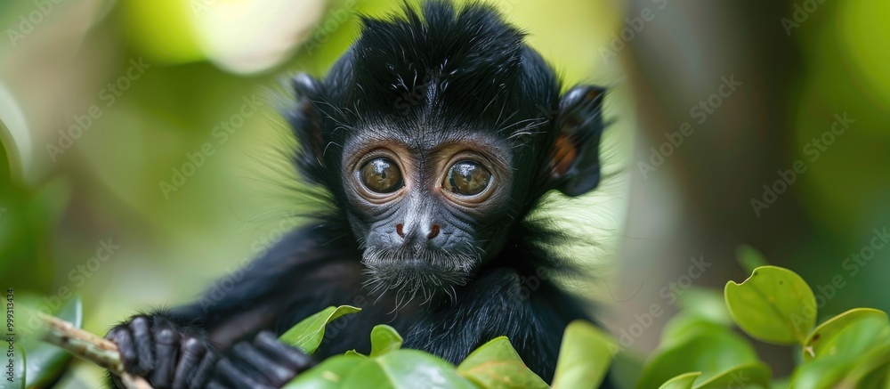 Obraz premium Geoffroy S Spider Monkey Or Black Handed Spider Monkey