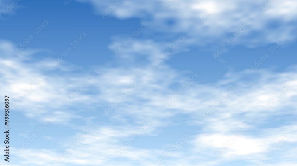 Sky and cloud animation video	