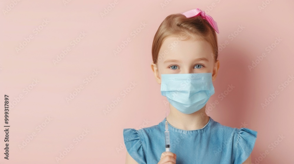 Young Girl Receiving Vaccination Shot With Medical Face Mask During Pandemic Prevention and Immunity Concept Healthcare and Medical Procedure Young Girl Receiving Vaccination Shot With Medical Face Mask During Pandemic Prevention and Immunity Concept Healthcare and Medical Procedure