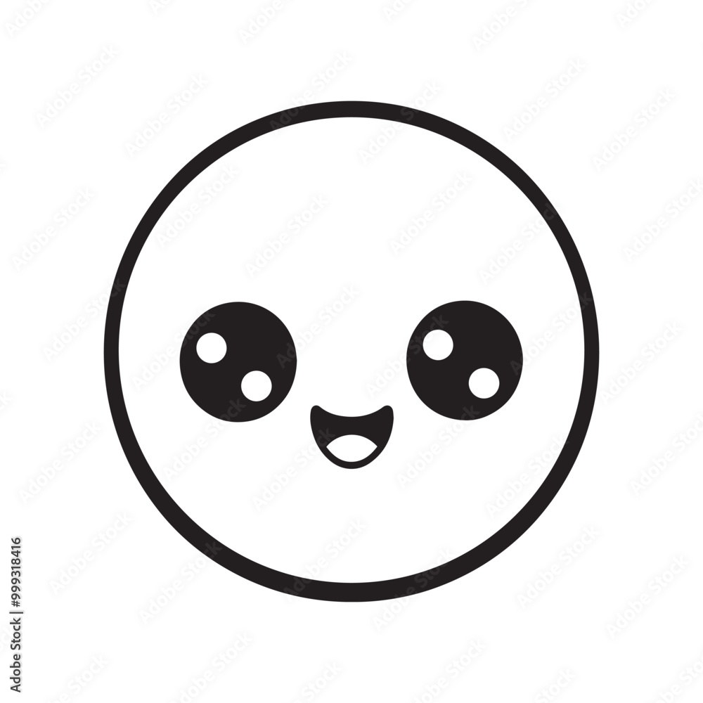 kawaii food Outline Design - Cookie vector illustration kawaii food Outline Design - Cookie vector illustration