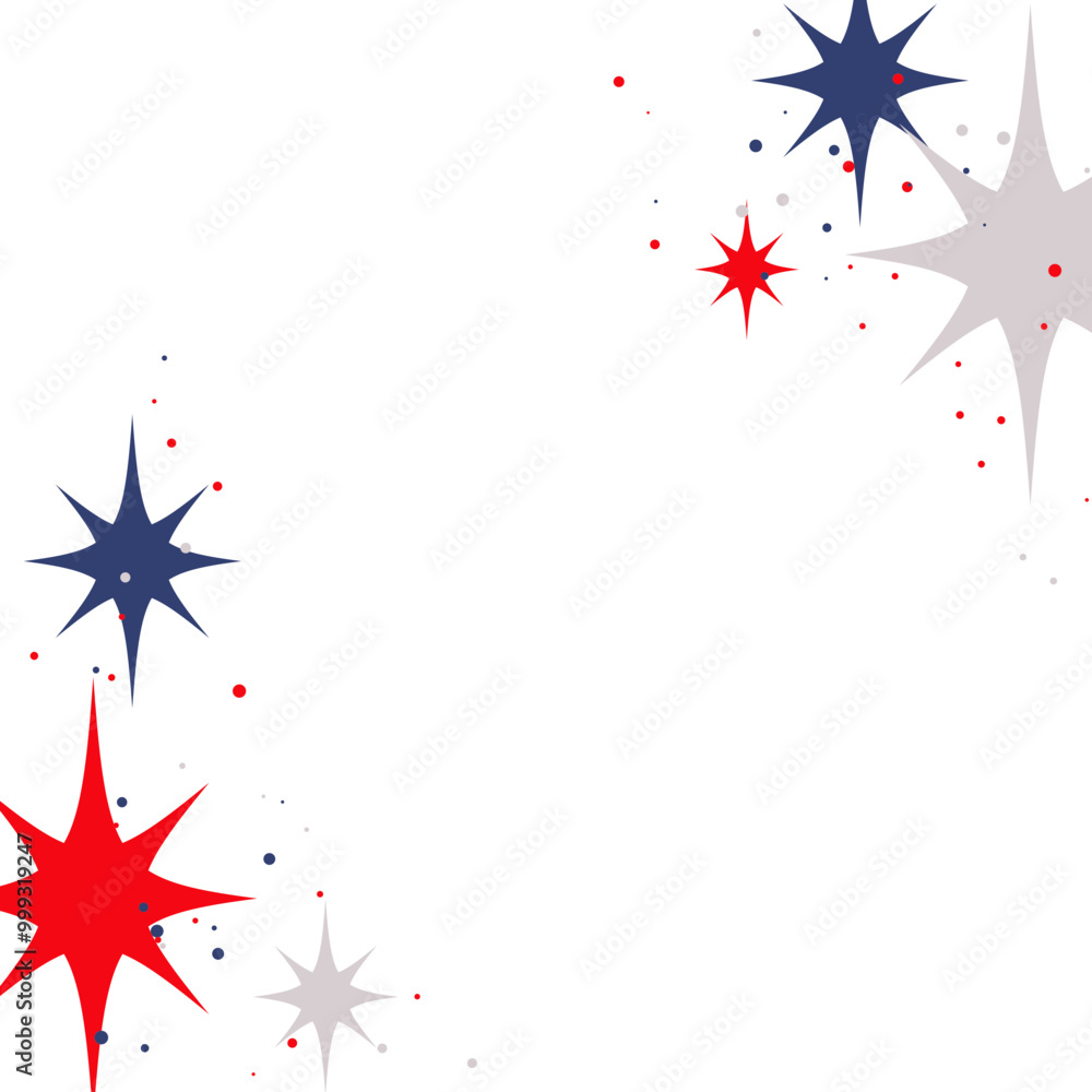 Sparkling star decoration to celebrate Happy American Independence Day Sparkling star decoration to celebrate Happy American Independence Day
