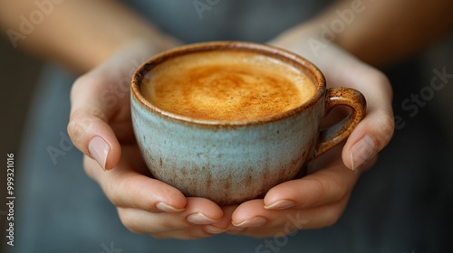 Hands Holding a Cup of Coffee - A Perfect Start to the Day with Hand-Roasted Authentic Coffee