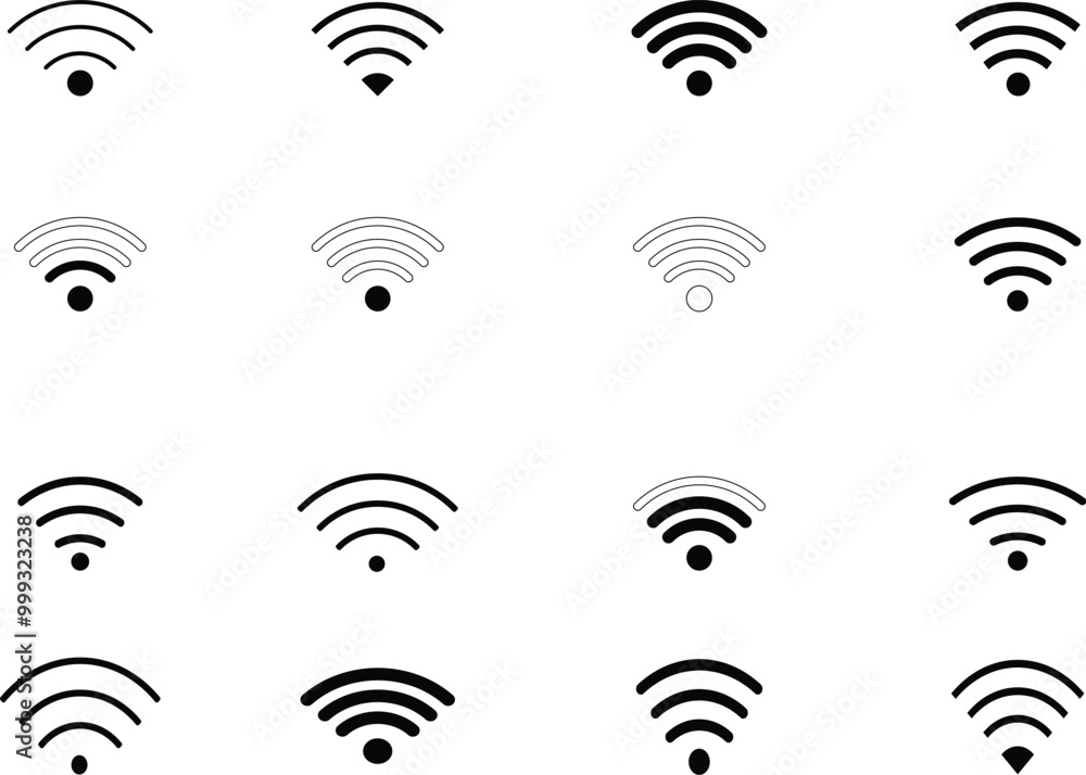 Wireless and wifi icon. Wi-fi signal symbol. internet icon symbol sign collection, vector illustration
Wireless and wifi icon. Wi-fi signal symbol. internet icon symbol sign collection, vector illustration