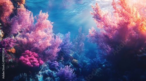 Underwater view of coral off the coast